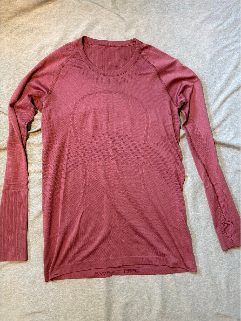 Lululemon Swiftly Tech Long Sleeve Shirt Size 12 Mauve